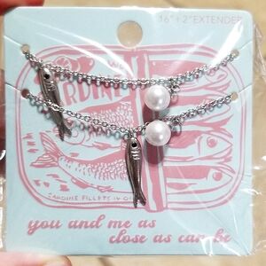 Francesca's Sardine Best Friends 2pc Necklace Set